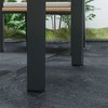 Outsunny Table Extensible de Jardin Grande Taille Matmenys: 160L x 80W x 75H cm Aliuminis Tamsiai pilka Grūdinto stiklo stalviršis Skaidrus