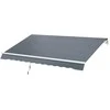 Outsunny Tentinis Audinys Tentinis Audinys su Volanu Atsparus Vandeniui Pakeitimo Audinys 4 x 3 m Tentiniams Audiniams Tentinis Audinys Tentinis Audinys Apsauga Nuo Saulės Sode Balkone Kieme Pilka