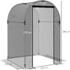 "Outsunny" tinklelis nuo vabzdžių sodo tinklelis durų apsauga nuo kenkėjų plieno rėmas HDPE juodas 1,2x1,2 m
