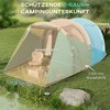 Outsunny tunelinė palapinė, kempingo palapinė, 5 asmenims, 2 kambariai, su nešiojimo krepšiu, 3000 mm atspari vandeniui, mėlyna