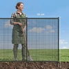Outsunny tvenkinio tvora, 365 x 126 cm sodo tvora, 4 dalių dekoratyvinė baseino tvora su kojelėmis, įstatoma tvora terasai, balkonui, tinklelis, juoda