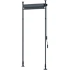 Outsunny vertikali markizė, apsauga nuo saulės, balkono užuolaida 120x220-310cm, atspari oro sąlygoms su alkūne, poliesteris, tamsiai pilka