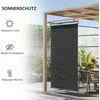 Outsunny Vertikali markizė, privatumo uždanga su apsauga nuo saulės, 124 x 222 cm - tamsiai pilka