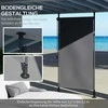 „Outsunny“ vertikali markizė su apsauga nuo saulės, balkono užuolaida 150 x 220–310 cm, balkono privatumo ekranas su rankena, atspari oro sąlygoms, poliesteris, tamsiai pilka