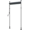 „Outsunny“ vertikali markizė su apsauga nuo saulės, balkono užuolaida 150 x 220–310 cm, balkono privatumo ekranas su rankena, atspari oro sąlygoms, poliesteris, tamsiai pilka