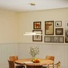 Pakabinamas šviestuvas HOMCOM LED lubinis šviestuvas, 50W, 5 reguliuojami šviesos vamzdžiai, pritaikomas, lubų šviestuvas svetainei, valgomajam, virtuvei, auksas+balta