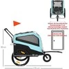 Pawhut 2-in-1 dviračio priekaba šunims iki 30 kg
