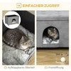 Pawhut 2-IN-1 pufas ir katės guolis viename - pilkas