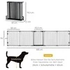 PawHut 2-in-1 voljeras šuniukams, 5 dalių, sulankstoma apsauginė tvorelė šunims su durelėmis, DIY voljeras mažų ir vidutinių veislių šunims, 300 x 74,5 cm, metalinis, juodas