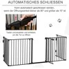 PawHut 2-in-1 voljeras šuniukams, 5 dalių, sulankstoma apsauginė tvorelė šunims su durelėmis, DIY voljeras mažų ir vidutinių veislių šunims, 300 x 74,5 cm, metalinis, juodas