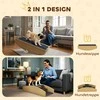 PawHut 2-in-1 šunų sūpynės, medinės šunų „Agility“ sūpynės, šunų „Agility“ rampa mažų ir vidutinių veislių šunims iki 15 kg, pusiausvyrai ir pasitikėjimui ugdyti, 80 x 39,5 x 20 cm, natūralaus medžio