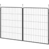 PawHut, 2 vnt. išplėtimo rinkinys, 2 šunų tvoros plokštės voljerui, 80 x 100 cm, plieninė šuniukų tvora, skirta mažų ir didelių veislių šunims, juoda