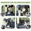 PawHut draskyklė 206 cm kačių bokštas su nameliu, 2 žaisliniais kamuoliukais, sizalio stulpais, platforma didelėms katėms, tamsiai pilka