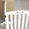 "PawHut" 4 dalių šunų barjeriniai vartai, 207,5 x 61 cm Sulankstomi varteliai su 2 atraminėmis kojelėmis, laisvai pastatomi šunų vartai, laiptų vartai vidutinio dydžio šunims, skirti koridoriams, laiptams, balti