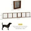 "PawHut" 6 dalių užtvara šunims, 432 x 70 cm Sulankstomi varteliai su 2 atraminėmis kojelėmis, laisvai pastatomi varteliai šunims, laiptų varteliai vidutinio dydžio šunims, skirti koridoriams, laiptams, kavai