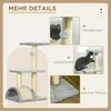 PawHut 72 cm aukščio draskyklė-kačių bokštas su pliušiniais kamuoliukais, sizalio stulpais, platforma, draskykle, daugiaaukštė draskyklė katėms, laipiojimo medis vidutinio dydžio katėms, šviesiai pilka
