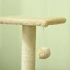 PawHut 72 cm draskyklė katei su pliušiniais kamuoliukais, sizalio stulpeliais, platforma, draskymo lenta, kelių aukštų draskyklė, laipiojimo medis, vidutinio dydžio katėms, kreminės baltos spalvos
