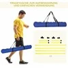 PawHut Agility kliūčių rinkinys, slalomo stulpai, šunų dresūros rinkinys, 4 x kliūtys, plastikas, geltona, 99x65x94cm | Aosom
