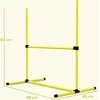 PawHut Agility kliūčių rinkinys, slalomo stulpai, šunų dresūros rinkinys, 4 x kliūtys, plastikas, geltona, 99x65x94cm | Aosom