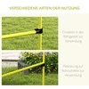 PawHut Agility kliūčių rinkinys, slalomo stulpai, šunų dresūros rinkinys, 4 x kliūtys, plastikas, geltona, 99x65x94cm | Aosom
