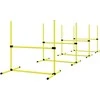 PawHut Agility kliūčių rinkinys, slalomo stulpai, šunų dresūros rinkinys, 4 x kliūtys, plastikas, geltona, 99x65x94cm | Aosom
