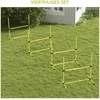 PawHut Agility kliūčių rinkinys, slalomo stulpai, šunų dresūros rinkinys, 4 x kliūtys, plastikas, geltona, 99x65x94cm | Aosom