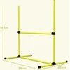 PawHut Agility kliūčių rinkinys, slalomo stulpai, šunų dresūros rinkinys, 4 x kliūtys, plastikas, geltona, 99x65x94cm | Aosom