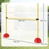 PawHut agility rinkinys šunims 5 dalių užpildoma agility įranga šunų mokymui kliūčių rinkinys su reguliuojamo aukščio kliūtimis krepšys mokymo reikmenys koordinacijos mokymas žaidimų mokymui