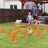 PawHut Agility rinkinys šunims 6 dalių agility įranga šunims mokyti kliūčių rinkinys su 12 kūgių 6 reguliuojamo aukščio kliūtys Transportavimo krepšys Dresūros reikmenys Koordinacijos lavinimas žaidimams Mokymas