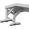 PawHut naminių gyvūnėlių rampa su neslidžiu kilimėliu, šunų laiptai, skirta šunims iki 30 kg, pušies mediena, poliesteris, balta/pilka, 125 x 40 x 35,5 cm