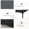 "PawHut Dog Lounger" pakeliamas lauko gultas ir sofa šunims, Oksfordo juoda, 92x76x18cm