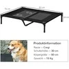 "PawHut Dog Lounger" pakeliamas lauko gultas ir sofa šunims, Oksfordo juoda, 92x76x18cm
