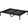 "PawHut Dog Lounger" pakeliamas lauko gultas ir sofa šunims, Oksfordo juoda, 92x76x18cm