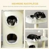"PawHut" draskyklė 100 cm su draskykle, sizalio stulpeliu ir kamuoliuku, pagalvėle, kreminė balta