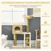 "PawHut" draskyklė 100,5 cm， Kačių medis su kačių urvu, lova, laiptai, kačių draskyklė su sizalio draskyklėmis, pagalvėle, iki 4,5kg, gamta