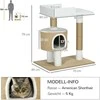 "PawHut" draskyklė 79cm Mažas kačių medis su urvu ir gulėjimo vieta, skirtas katėms iki 8kg, džiutas, ruda/balta