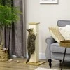 PawHut draskyklė 80 cm aukščio draskyklė su kamuoliuku, sizalio virvės draskyklė, draskymo lenta, ąžuolo+kreminės baltos spalvos, skirta katėms