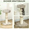 PawHut draskyklė katėms, 87 cm aukščio, su guoliu, storu stulpu, sizalio draskymo stulpais, katėms iki 6kg, vidaus naudojimui, ruda