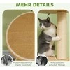 "PawHut" draskyklė, kačių draskyklė su lubomis, aukšta, 230-250 cm, laipiojimo medis su hamaku, reguliuojamo aukščio kačių medis, žaidimų medis su apsauga nuo pakrypimo, pliušinis, ąžuolo+kreminės baltos spalvos