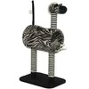 PawHut draskyklė katėms Zebra dizainas, laipiojimo tunelis, džiuto stulpai, juoda ir balta, 93 cm