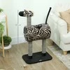 PawHut draskyklė katėms Zebra dizainas, laipiojimo tunelis, džiuto stulpai, juoda ir balta, 93 cm