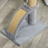 "PawHut" draskyklė maža, su masažu ir draskymo lenta, kačių draskyklė su draskymo lenta, pilka