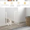 "PawHut" durų apsauginiai vartai, laiptų vartai su dviejų krypčių atidarymu, plieniniai, balti, reguliuojami 75-95 cm
