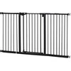 PawHut apsauginiai varteliai naminiams gyvūnėliams, be gręžimo, metalas/plastikas, juodi, 136,3 cm x 76,2 cm