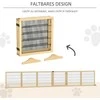 "PawHut" Durų apsauginiai varteliai Barjeriniai varteliai šunims su atramėle kojoms Apsauginiai varteliai, sulankstomi į dvi puses Pušies mediena Metalas Gamta 432 x 36 x 70 cm