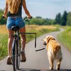 PawHut dviračių pavadėlis šunims Dviračio pavadėlis šunims Lengvai uždedamas ir nuimamas Šunų pavadėlis važiavimui dviračiu, dviračių sportui, mokymui, bėgimui, juodas