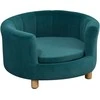 Pawhut Elegantiška sofa šunims su minkštu užvalkalu ir medinėmis kojomis, 65x64x37cm