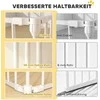 PawHut Gyvūnėlio aptvaras, 8 panelių barjeras su durelėmis, sulankstomas, mažiems ir vidutinio dydžio šunims, plastikas, anglies plienas, baltas