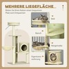 "PawHut" kačių draskyklė 124 cm su krepšeliu ir laipiojimo bokšteliu su kamuoliuku, 2 gulimos vietos, skirta katėms iki 5kg