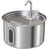 PawHut kačių fontanėlis 2,5 l gėrimo fontanėlis katėms su tyliu siurbliu, LED aktyvintos anglies filtru, 19,4 x 19,4 x 18,7 cm